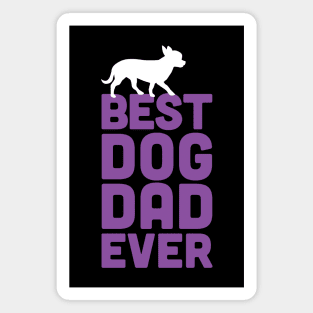 Best Chihuahua Dog Dad Ever - Purple Dog Lover Gift Magnet